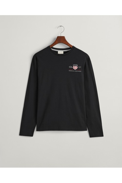 GANT LONGSLEEVE REGULAR MEDIUM ARCHIVE SHIELD BLACK 2004058-5