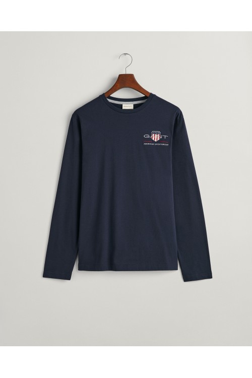GANT LONGSLEEVE REGULAR MEDIUM ARCHIVE SHIELD EVENING BLUE 2004058-433