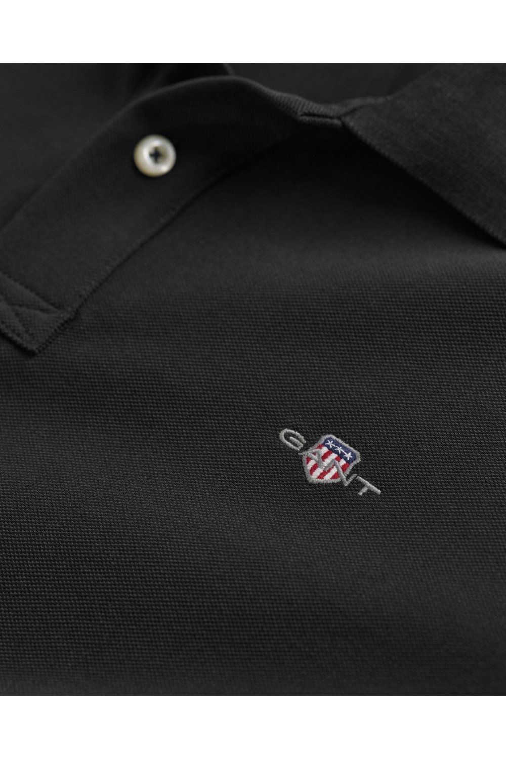 GANT REGULAR SHIELD LS PIQUE RUGGER BLACK 2230-005