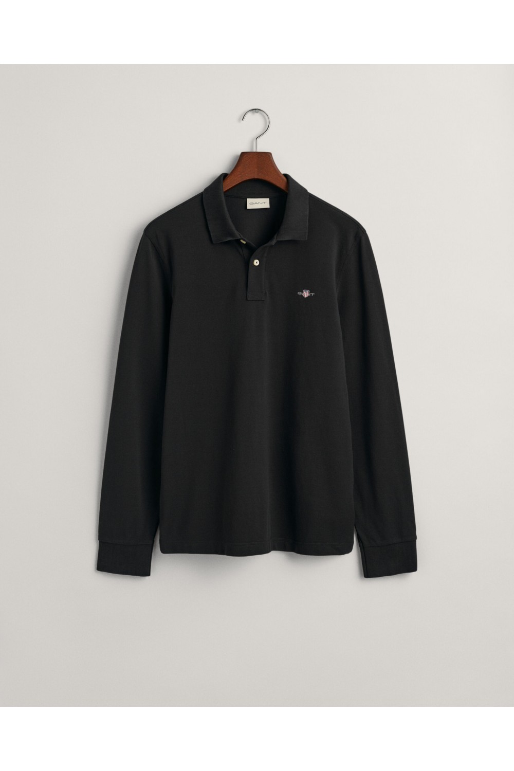 GANT REGULAR SHIELD LS PIQUE RUGGER BLACK 2230-005