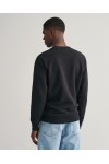 GANT CREW NECK SWEATSHIRT REG TONAL SHIELD BLACK 2036017-005