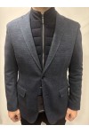GUY LAROCHE BLAZER JACKET CHECΚERED BLUE-BLACK GLEW23402-10121VF