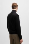 HUGO COTTON HALF ZIP NECK BLACK 50474164-001