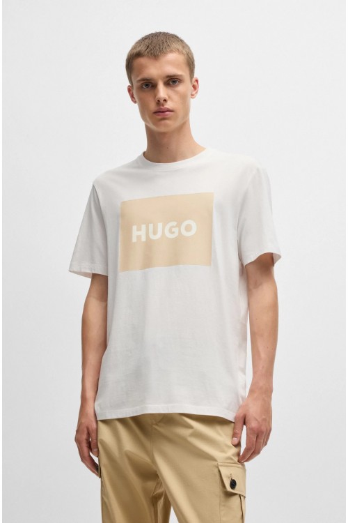 HUGO COTTON JERSEY T-SHIRT DULIVE WHITE 50467952-122