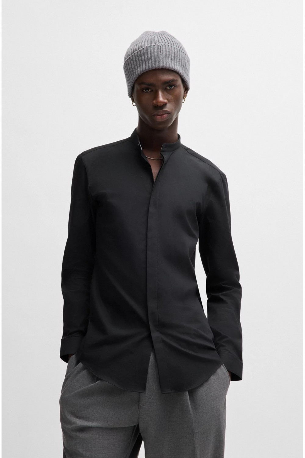 HUGO SLIM FIT SHIRT EASY IRON KALEB BLACK 50519834-001