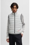 HUGO GILET WITH RED LOGO LABEL LIGHT GREY 50517743-050