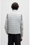 HUGO GILET WITH RED LOGO LABEL LIGHT GREY 50517743-050