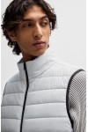 HUGO GILET WITH RED LOGO LABEL LIGHT GREY 50517743-050