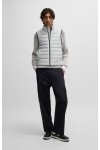 HUGO GILET WITH RED LOGO LABEL LIGHT GREY 50517743-050