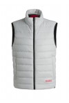 HUGO GILET WITH RED LOGO LABEL LIGHT GREY 50517743-050