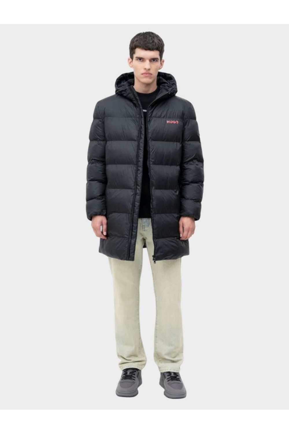 HUGO WATER-REPELLENT LONG PUFFER JACKET MATI-2541 BLACK 50546909-001