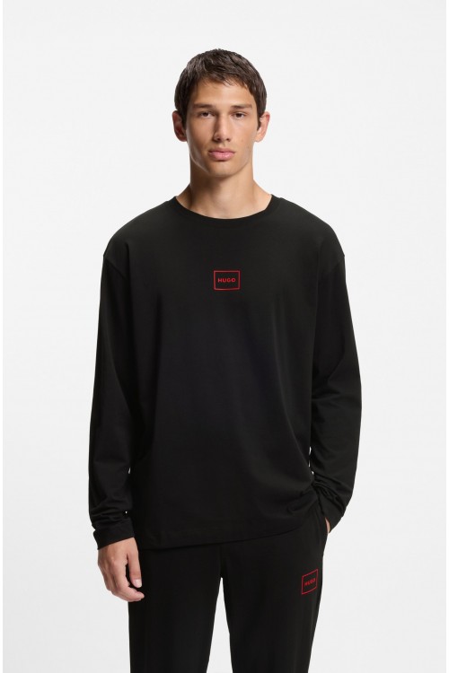 HUGO LAZE LONGSLEEVE WITH LOGO BLACK 50525229-001