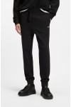 HUGO TRACKSUIT COTTON-TERRY BOTTOMS WITH CONTRAST LOGO BLACK 50489617-001 