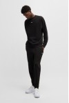 HUGO RELAXED-FIT SWEATSHIRT IN COTTON TERRY WITH LOGO DETAIL BLACK 50525892-001  