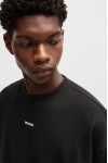 HUGO RELAXED-FIT SWEATSHIRT IN COTTON TERRY WITH LOGO DETAIL BLACK 50525892-001  