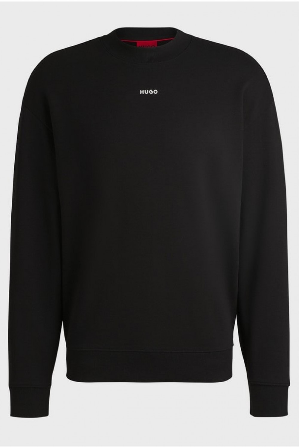 HUGO RELAXED-FIT SWEATSHIRT IN COTTON TERRY WITH LOGO DETAIL BLACK 50525892-001  
