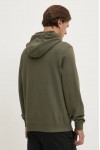 HUGO COTTON-TERRY HOODIE WITH LOGO LABEL KHAKI 50458700-257  