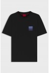 HUGO T-SHIRT RELAXED FIT DAPUSI BLACK WITH LOGO 50544458-001