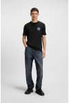 HUGO T-SHIRT RELAXED FIT DAPUSI BLACK WITH LOGO 50544458-001