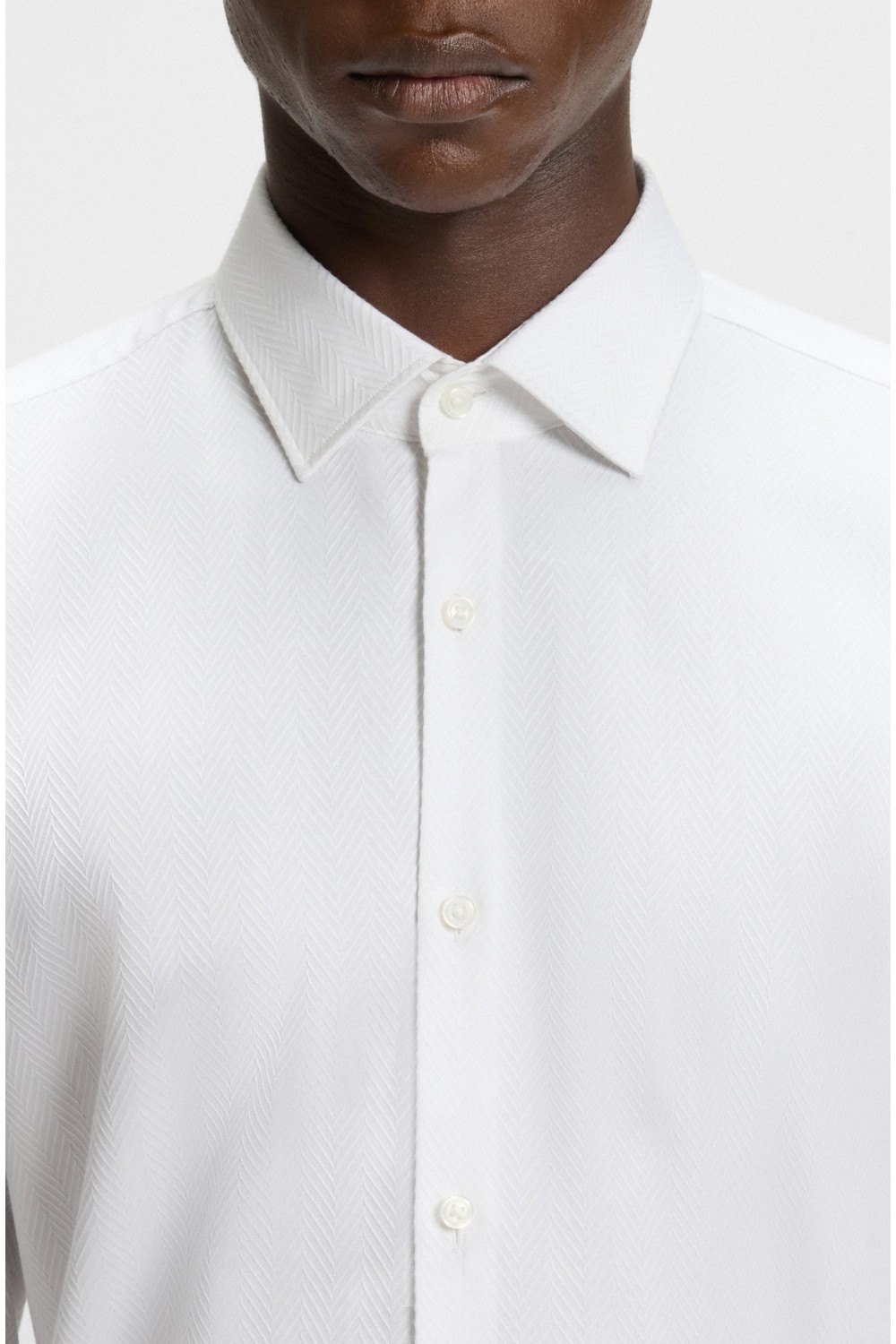 HUGO SLIM FIT POPLIN SHIRT KENNO WHITE 50545013-199