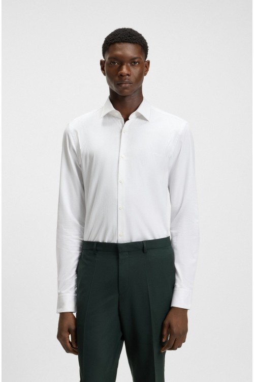 HUGO SLIM FIT POPLIN SHIRT KENNO WHITE 50545013-199