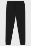 HUGO TRACKSUIT COTTON-TERRY BOTTOMS WITH CONTRAST LOGO BLACK 50489617-001 