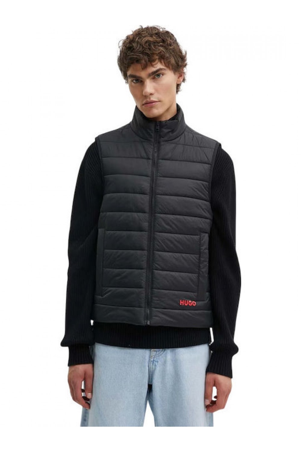 HUGO WATER-REPELLENT GILET BRENTINO 2521 BLACK 50544544-001