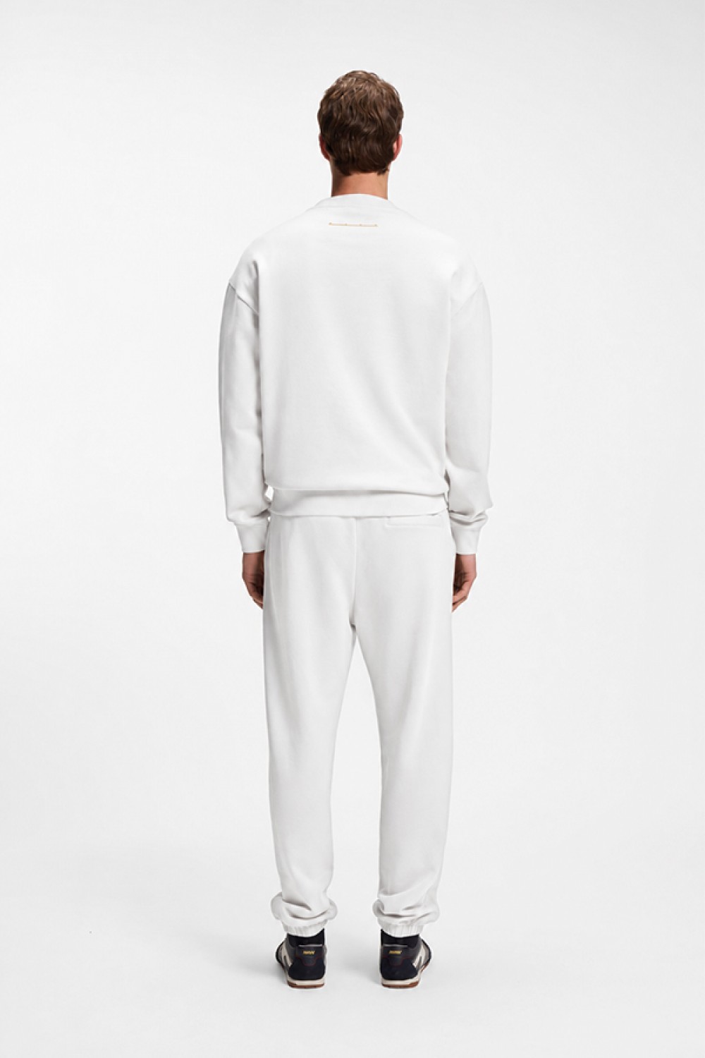 HUGO DATRISWEAT COTTON SEATSHIRT WITH LOGO WHITE 50568124-100