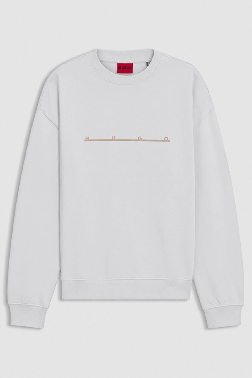 HUGO DATRISWEAT COTTON SEATSHIRT WITH LOGO WHITE 50568124-100