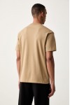 HUGO INTERLOCK COTTON REGULAR FIT T-SHIRT WITH STACKED LOGO DALILE 50505201-928