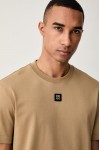 HUGO INTERLOCK COTTON REGULAR FIT T-SHIRT WITH STACKED LOGO DALILE 50505201-928