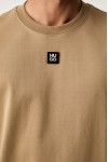 HUGO INTERLOCK COTTON REGULAR FIT T-SHIRT WITH STACKED LOGO DALILE 50505201-928