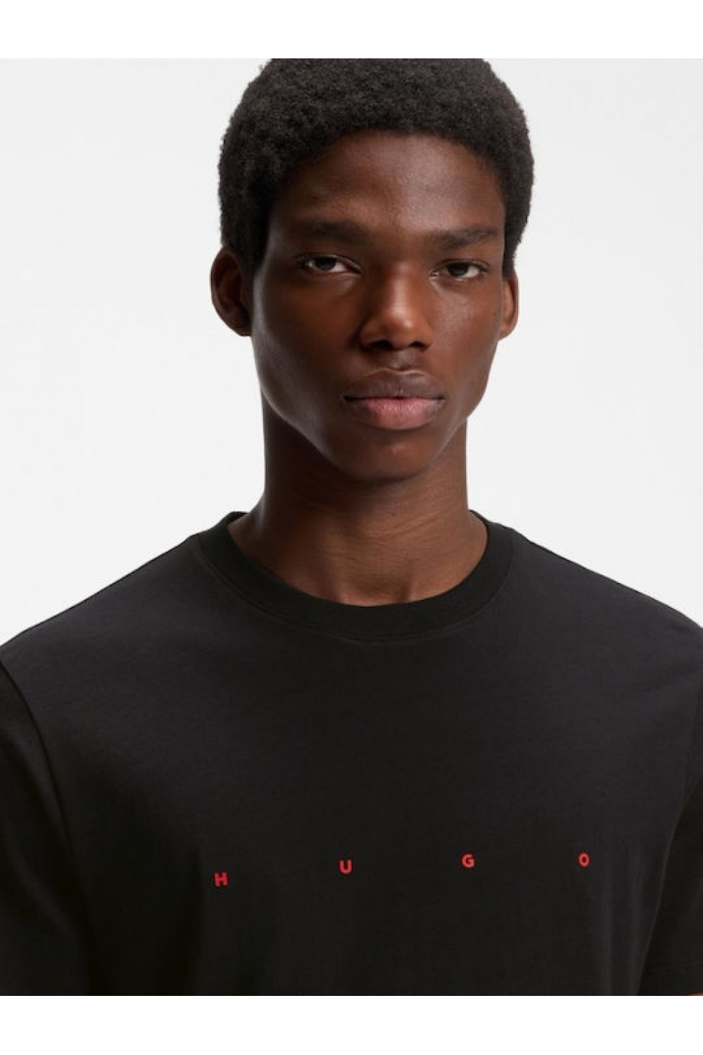 HUGO COTTON JERSEY DOROSI WITH LOGO DETAIL BLACK 50566086-001