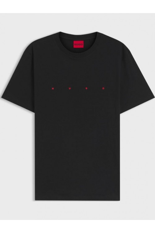 HUGO COTTON JERSEY DOROSI WITH LOGO DETAIL BLACK 50566086-001