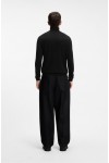 HUGO MERINO-WOOL ROLLNECK SWEATER WITH LOGO BLACK 50474174-001