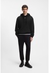 HUGO DAPO COTTON TERRY HOODIE WITH LOGO BLACK 50486478-001
