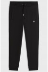 HUGO DIMACS COTTON BLEND TRACKSUIT BOTTOMS WITH STACKED LOGO BLACK 50533695-002