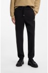 HUGO DIMACS COTTON BLEND TRACKSUIT BOTTOMS WITH STACKED LOGO BLACK 50533695-002