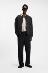HUGO DABIN INTERLOCK-JERSEY BOMBER JACKET WITH LOGO BLACK 50563037-001
