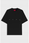 HUGO OVERSIZE FIT T-SHIRT DARISO WITH PRINTED LOGO BLACK 50563445-001