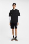 HUGO OVERSIZE FIT T-SHIRT DARISO WITH PRINTED LOGO BLACK 50563445-001