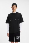 HUGO OVERSIZE FIT T-SHIRT DARISO WITH PRINTED LOGO BLACK 50563445-001