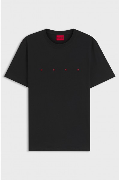HUGO COTTON JERSEY DOROSI WITH LOGO DETAIL BLACK 50566086-001