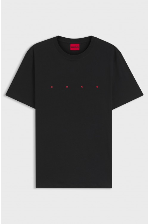 HUGO COTTON JERSEY DOROSI WITH LOGO DETAIL BLACK 50566086-001