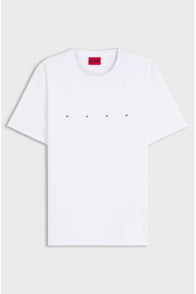 HUGO COTTON JERSEY DOROSI WITH LOGO DETAIL WHITE 50566086-100