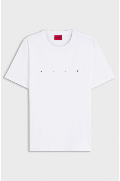 HUGO COTTON JERSEY DOROSI WITH LOGO DETAIL WHITE 50566086-100
