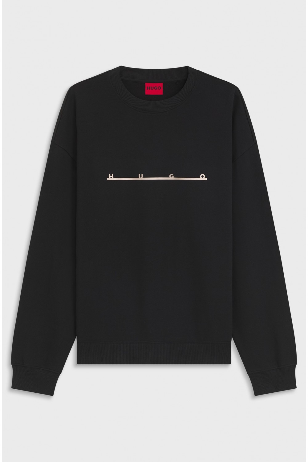 HUGO DATRISWEAT COTTON SEATSHIRT WITH LOGO BLACK 50568124-001