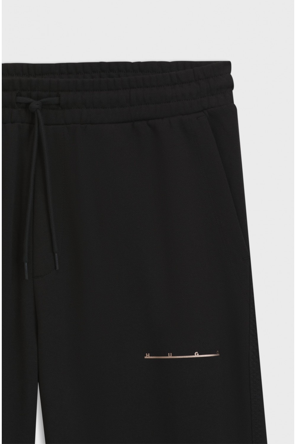 HUGO DATRIPANT RELAXED-FIT COTTON TRUSERS BLACK 50568125-001