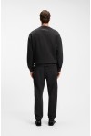 HUGO DATRIPANT RELAXED-FIT COTTON TRUSERS BLACK 50568125-001