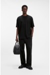 HUGO DEVROLO OVERSIZE FIT COTTON T-SHIRT WITH LOGO BLACK 50568251-001